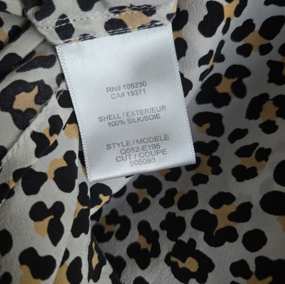 EQUIPMENT FEMMEBRETT 100% SILK LEOPARDPRINT SHIRT SIZE XS - Picture 11 of 13